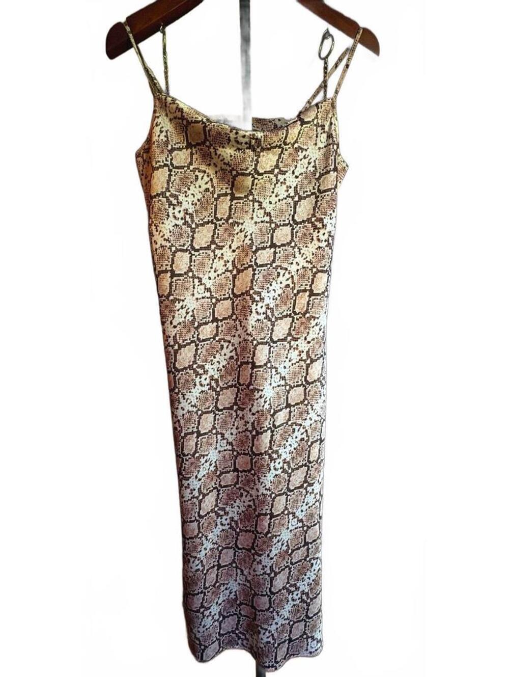 Banana Republic Snakeskin Print Slip Dress Petite 2